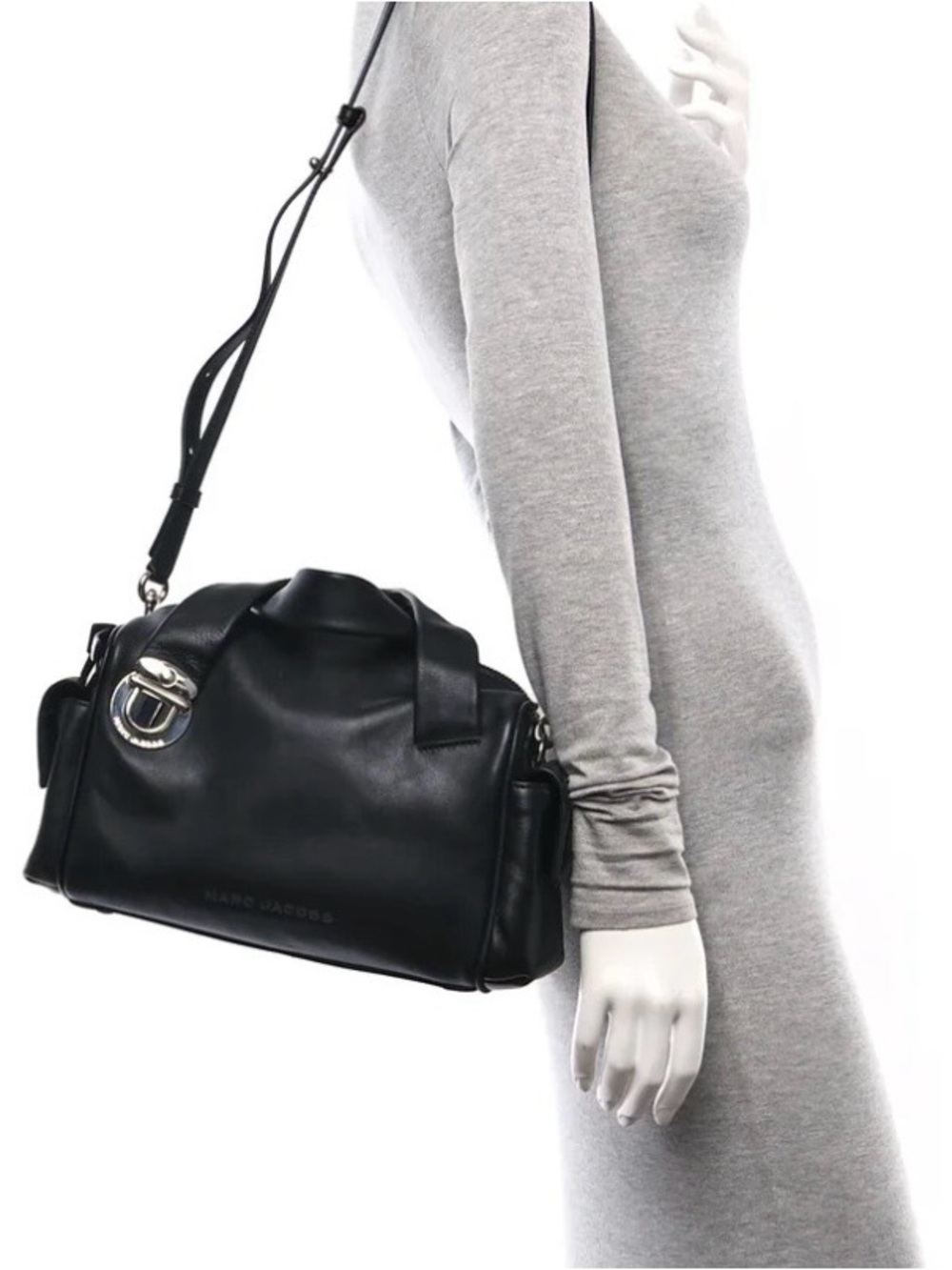 Marc Jacobs Black Leather Satchel with Detachable Strap- great condition - Picture 12 of 12